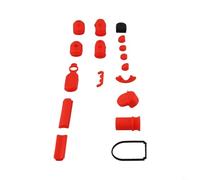 Besttoolifes Set di pedane e manopole per manubrio per scooter elettrico Xiaomi M365, in gomma antiscivolo, con porta di ricarica, protezione antipolvere, 560 x 133 mm (rosso)