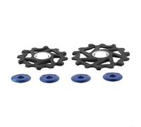 Besttoolifes Set di pulegge per deragliatore posteriore, 2 pezzi, 12T + 14T, con cuscinetti in ceramica, compatibile con SRAM AXS e vari modelli di bici (blu)