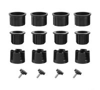 Besttoolifes Shade Sail Hardware - Kit di copertura per occhielli, plastica HDPE e acciaio inossidabile, coperture per fori a doppia dimensione da 38 mm/48 mm, con viti M8, per ombrelloni da esterno