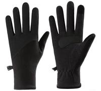 Besttoolifes Sottoguanti termici autoriscaldanti con funzione touchscreen, palmo antiscivolo, tessuto traspirante traspirante e dettagli riflettenti (M, nero)