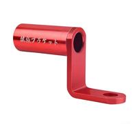 Besttoolifes Staffa di montaggio per specchietto retrovisore per moto, supporto per telefoni cellulari e fari esterni con finitura CNC (rosso)