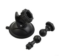 Besttoolifes Supporto per cruscotto auto con ventosa, staffa girevole a 360°, adattatori a vite da 4 mm e 6 mm, struttura in plastica, stabile per viaggi e guida quotidiana