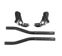 Besttoolifes Supporto per manubrio da triathlon per bici da strada, regolabile, con cuscinetto in spugna, in lega di alluminio per cuscinetti aerodinamici, manubrio da 25,4 mm-31,8 mm