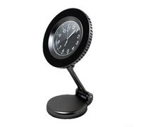 Besttoolifes Supporto per telefono da auto con funzione orologio, girevole a 360 gradi, supporto per cruscotto e parabrezza, antiscivolo, design regolabile (pannello strumenti)