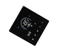 Besttoolifes Termostato elettrico per riscaldamento a pavimento, regolatore ad alta potenza 25 A con portata regolabile da 5 a 90 °C, alloggiamento in PC ignifugo, per case del Regno Unito (nero)