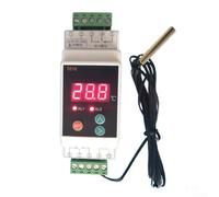 Besttoolifes Termostato programmabile su guida DIN AC90-260V, regolatore di allarme di temperatura, alta precisione 0,5% FS, gamma -40 ~ 110 °C, include cavo sensore