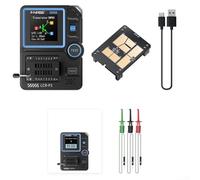 Besttoolifes Tester per transistor LCR-P1 da 1,44 pollici, schermo a colori, misuratore di condensatori per transistor, ricarica USB, esportazione dati, con design intelligente anti bruciatura, per