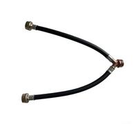 Besttoolifes Tubo di ingresso dell'acqua della lavatrice 3/4 di pollice costruzione in gomma scanalata compatibile con acqua calda fredda raccordo standard nero 30 cm