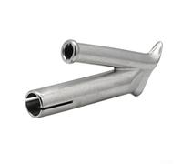 Besttoolifes Ugello per saldatura, punta rotonda in metallo, 5 mm, 6 mm, 8 mm, attacco ad aria calda per saldatura in polipropilene, polietilene, PVC, policarbonato, argento, 4 mm