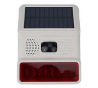 Besttoolifes Wireless 433MHZ Solare Lampeggiante Strobe Outdoor Impermeabile Sirena 433MHz Allarme Esterno Altoparlante Allarme Sirena Esterna (Wireless)