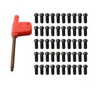 Besttoolifes X 10mm Inserto Set Macchina Carburo Tornio Strumento Tornio Acciaio Esagonale e Viti per Chiave con 50pcs Viti per CNC Lavorazione Dei Metalli Testa Titolari Toolholding