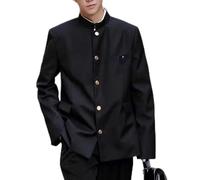 Besttoolifes Zhongshan Tuta da uomo alla moda in stile giapponese uniformi scolastiche universitarie a sangue caldo uniformi uniformi di classe abiti di marca (XL nero)