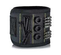 Bestvisse Braccialetto magnetico con forti magneti per viti e punte da trapano, supporto per polso, gadget per elettricisti, cinture
