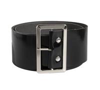 Bestvisse Cintura di Babbo Natale per adulti in finta pelle nera accessorio novità uomo donna cintura di Babbo Natale accessori costume