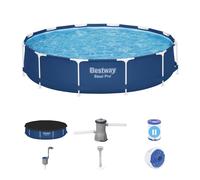 Bestway 14483 Steel Pro Telaio Piscina Moquette Giardino 366x84 CM 7.480l Tondo