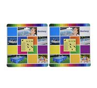 Bestway 20 toppe autoadesive resistenti all'acqua, 6,5 x 6,5 cm, colore blu