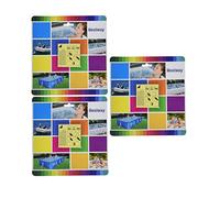 Bestway 30 toppe di riparazione autoadesive impermeabili, 6,5 x 6,5 cm, blu