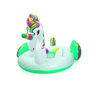Bestway 43228 | Float'n Fashion - Unicorno Isola gonfiabile da 6 posti, 590x404 cm