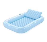 Bestway 43838 Lettino abbronzante e materassino Sun-Kissed con cuscino e portabicchieri, azzurro