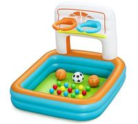 Bestway 52728 Piscinetta gioco multiuso Kick 'N Swish 3-in1, con 18 palline da gioco, multicolor