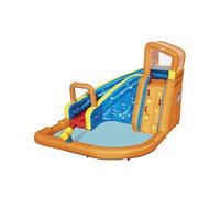 Bestway Piscina parco acquatico turbo splash, mis. 365x320x270 cm, scivolo d'acqua, cannone spara acqua, muro di scalata, include soffiatore ad aria, picchetti di ancoraggio e borsa per il trasporto