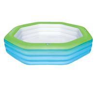 Bestway 54119 Piscina gonfiabile Piscina ottagonale 1030L Blu, Verde piscina fuori terra