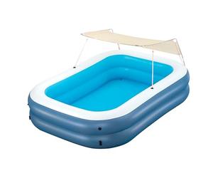 Bestway 54449 Piscina gonfiabile per bambini Summer Bliss con tendina parasole,6 anni+