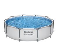 Bestway 5612Z-4 Set Piscina Fuori Terra Steel Pro MAX Rotonda da 488x122 m
