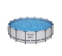 Bestway 5612Z-5 Set Piscina fuori Terra Steel Pro MAX Rotonda da 488x122 cm