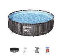 BESTWAY 5614Z PISCINA FUORITERRA ROTONDA CON STRUTTURA Ø 427cm EFFETTO LEGNO