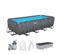 Bestway - Piscina APX 365 Rettangolare 549x274x132 Color Marmo Scuro 561KA BESTW