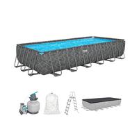 Bestway - Piscina APX 365 Rettangolare 732x366x132 Color Marmo Scuro 561KG BESTW