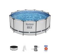 Bestway Steel Pro Max 56420 Piscina con bordi Piscina rotonda 10250 L Grigio