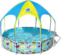 Bestway 56432 Steel Pro - Piscina Gonfiabile per Bambini Splash-in-Shade Con Gaz