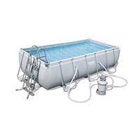 Bestway Power Steel 56442 piscina fuori terra Piscina con bordi Piscina rettangolare 6478 L Blu, Grigio