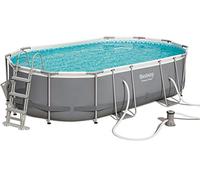 Bestway 56448-3 Set Pisc Fuori Terra Power Steel Ovale da 488 x 305 x 107 cm