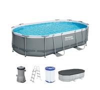 Bestway 56448-7 Set piscina fuori terra Steel Pro MAX - 4,88 m x 3,05 m x 1,07 m, grigio
