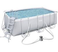 PISCINA BESTWAY FUORITERRA 412X201X122H POWERSTEEL RETTANGOLARE POMPA SCALETTA