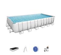 Bestway Power Steel Piscina 732x366x132 cm, pvc/tritech, effetto mosaico interno, include filtro a sabbia, copertura, scaletta, dosatore chimico Chemconnect