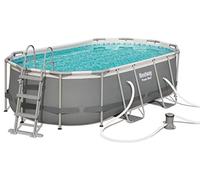 Bestway 56620-3 Set Piscina Fuori Terra Power Steel Ovale da 427x250x100 cm