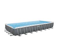 Bestway Power Steel Piscina mis.956x488x132 cm, pvc/tritech, colore grigio, effetto mosaico interno, filtro a cartuccia,copertura, scaletta, dosatore chimico ChemConnect