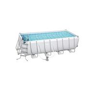 Bestway Power Steel Piscina Rettangolare mis. 488x244xh122 cm - #56670 - il kit include pompa filtro, cartuccia, copertura, scaletta di sicurezza, dosatore chimico Chemconnect