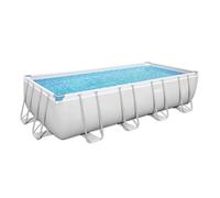 Bestway Power Steel Piscina Rettangolare mis. 488x244xh122 cm - #56670 - il kit include pompa filtro, cartuccia, copertura, scaletta di sicurezza, dosatore chimico Chemconnect