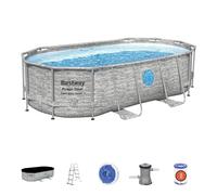 Bestway 56714 piscina fuori terra Piscina con bordi Piscina ovale 7250 L Marrone