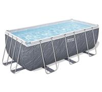Bestway 56722-7 Set piscina fuori terra Steel Pro MAX da 4,12 m x 2,01 m x 1,22 m, grigio