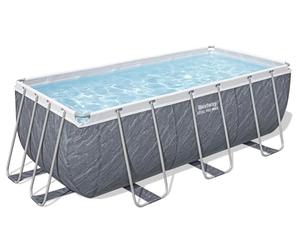 Bestway 56722-7 Set piscina fuori terra Steel Pro MAX da 4,12 m x 2,01 m x 1,22 m, grigio