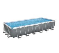 Bestway 56935-5 Piscina base fuori terra rettangolare da 732x366x132 cm grigio