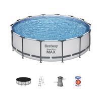 Bestway 56950-3 Set Piscina Fuori Terra Steel Pro MAX Rotonda da 427x107 cm