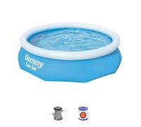 BESTWAY piscina gonfiabile autoportante blu - DIAMOND ⌀ 300 x 76 cm - piscina fuori terra rotonda autoportante con filtro a cartuccia + 1 cartuccia inclusa