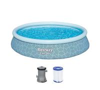 Bestway 57376-7 Piscina gonfiabile Fast Set - forma rotonda 3,96 m x 84 cm, blu